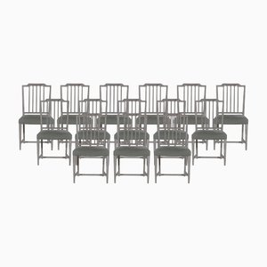Antique Gustavian Chairs, Set of 14
