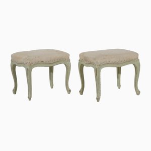 Antique Swedish Stools in Rococo Style