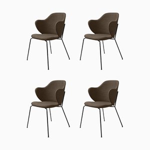 Brown Fiord Chairs from by Lassen, Set of 4
