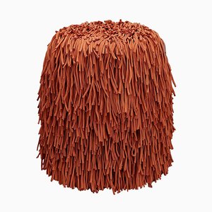 Orange Woody Pouf by Houtique