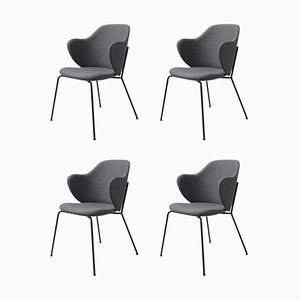 Dark Gray Fiord Let Chairs from by Lassen, Set of 4