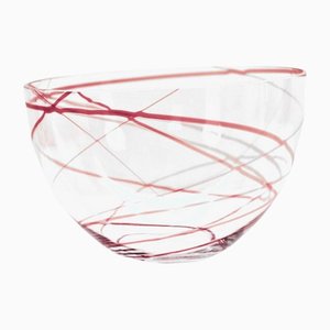Handgefertigte Glasschale von Vicke Lindstrand für Kosta, Schweden
