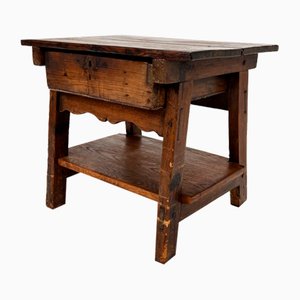 17th Century Spanish Oak Side Table, 1700s