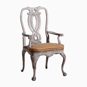 Antique Swedish Armchair in Rococo Style