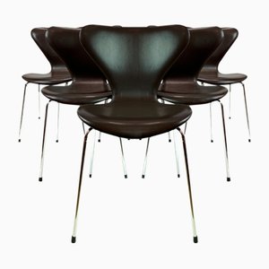 Model 3107 Seven Chairs by Arne Jacobsen for Fritz Hansen, Set of 6