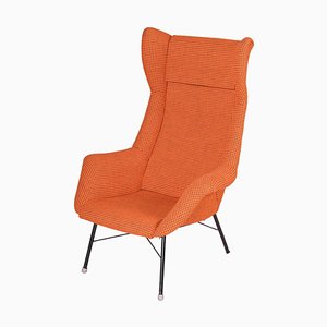 Mid-Century Modern Czechian Lounge Chair in Orange by Miroslav Navratil, 1960s