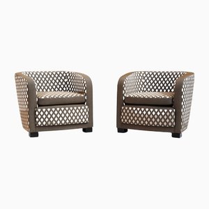 Art Deco French Lounge Chairs, 1930s, Set of 2