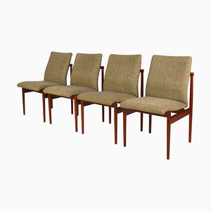 Teak Dining Chairs from Thereca, 1960s, Set of 4