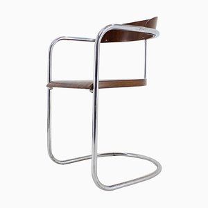 Bauhaus Tubular Chrome Chair by Hynek Gottwald, 1930s
