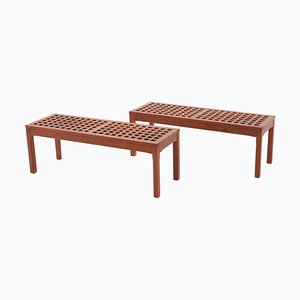 Set of Scandinavian Benches in Teak by John Vedel-Rieper for Källemo, 1960s