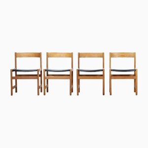 Oak Dining Chairs by Yngvar Sandström for Nordiska Kompaniet, Set of 4