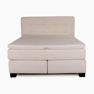 White Fabric Metropolitan Box Spring Bed from Velda