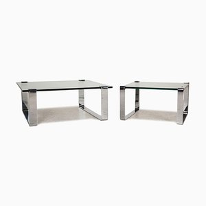 Glas & Silber 1022 Couchtisch von Draenert, 2er Set