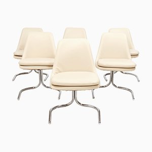 Chrome Cantilever Dining Chairs, 1970s, Set of 6