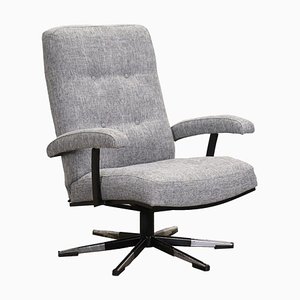 Fauteuil Pivotant en Métal et Tissu, Italie, 1960s