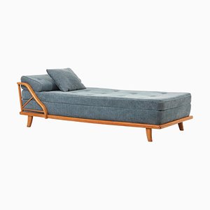 German Studio Daybed in Light Blue Romo Fabric, 1950s