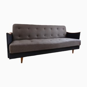 Sofá de tres plazas o sofá cama danés, años 50