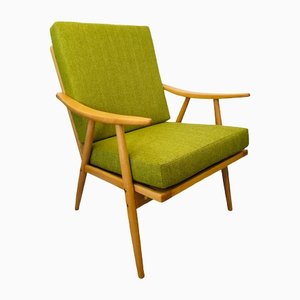 Green Boomerang Armchair from Ton, 1960s
