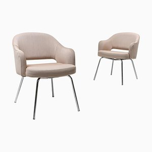 Executive Chairs in the Style of Eero Saarinen for Knoll, Set of 2