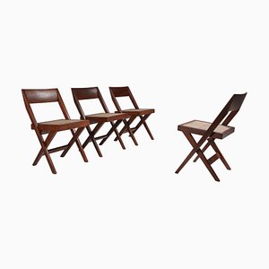 Library Chair by Pierre Jeanneret, Set of 4
