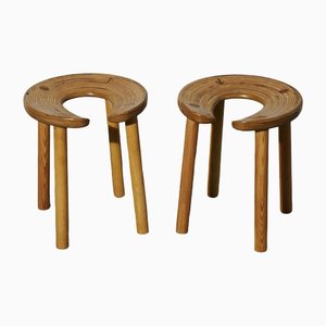 Set of Birch Stools by Antti Nurmesniemi