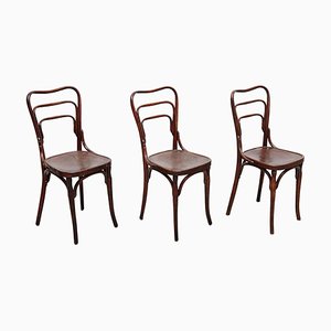 Dining Chairs by J & J. Khon, 1900s, Set of 3