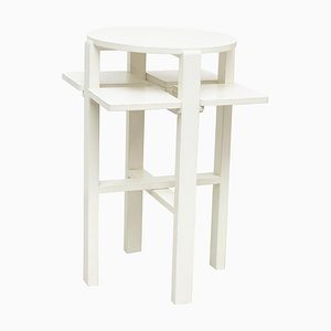 White Lacquered Domino Side Table by Charles Rennie Mackintosh, 1970s