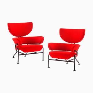 3-Piece Armchairs by Franco Albini for Cassina, Set of 2