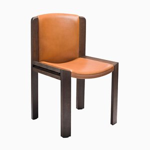 Wood and Sørensen Leather 300 Chair by Joe Colombo for Hille