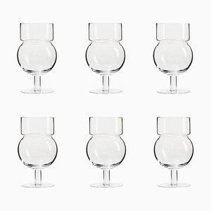 Sferico Glass Tableware by Joe Colombo for Hille, Set of 6