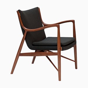 Holz und Stoff 45 Stuhl von Finn Juhl für Design M