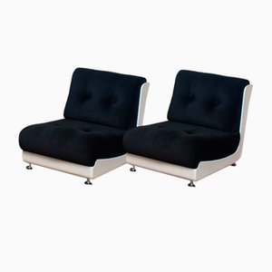French Lounge Chairs by Mario Bellini for Roche Bobois, 1970s, Set of 2
