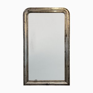 Specchio Luigi Filippo in foglia d'argento