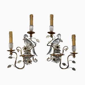 Wall Sconces with Parrots and Urns from Banci, 1960s, Set of 2