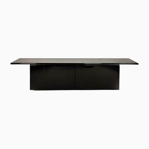 Black Lacquered Wood Sheraton Sideboard by Giotto Stoppino for Acerbis, 1977