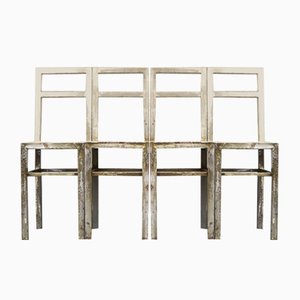 German Radical Metal Chairs, Set of 4