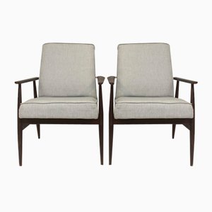 300-190 Armchairs in Gray Fabric by Henryk Lis, 1970s, Set of 2
