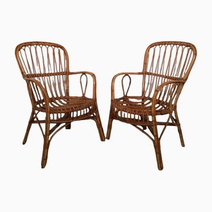 Armchairs in Rush, Italy, ​​1960s, Set of 2