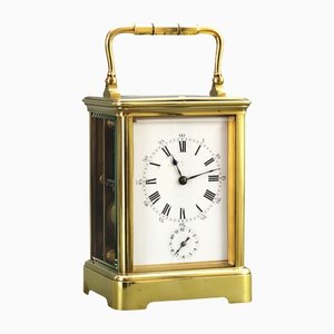Antique French Striking Carriage Clock With Alarm from Leroy & Cie, 1900s