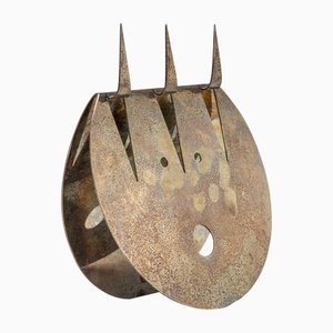 Gio Ponti per Lino Sabattini, La Luna Strega, 1978, metallo argentato