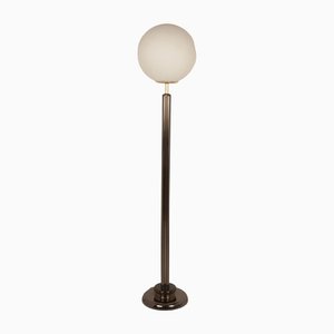 Standing Lamp with Globe in Brass, Spain, 1980s
