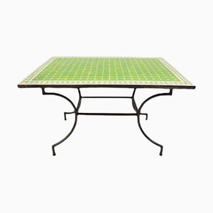Spanish Dining Table in Ceramic with Iron Base