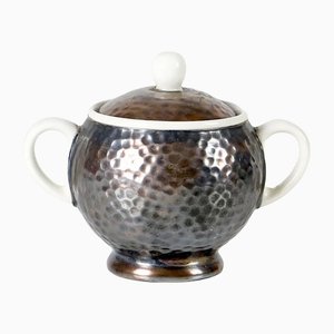 Art Déco Sugar Bowl in Hammered Silver from WMF