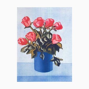 Salvo (Salvatore Mangione), Rose, Incisione colorata