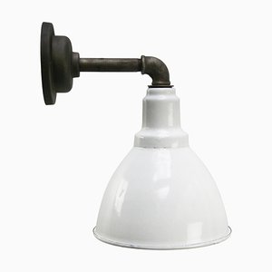 Lámpara de pared industrial vintage de hierro fundido y esmaltado