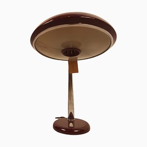 Lámpara de mesa vintage en burdeux