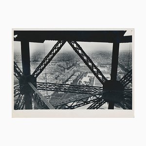 Eiffel Tower, France, 1950s, Black & White Photograph