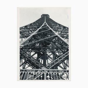Eiffel Tower, France, 1950s, Black & White Photograph