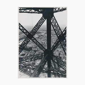 Eiffelturm, Frankreich, 1950er, Schwarz-Weiß-Fotografie