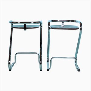 Space Age Tubular Bar Stools from Lammhults, Set of 2